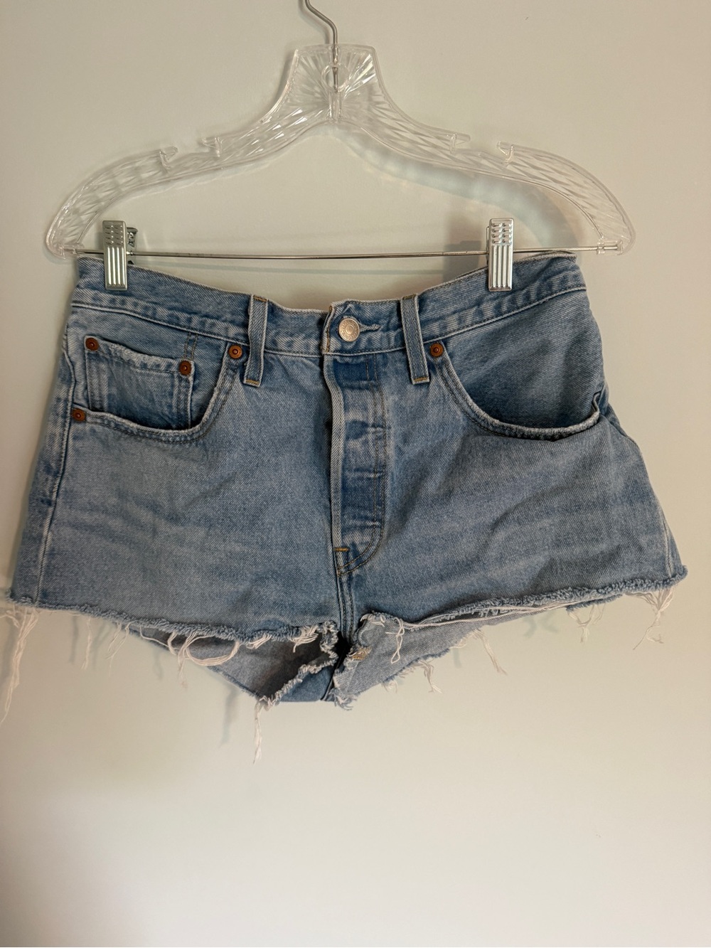 Levi’s Classic High-Rise Light Blue Denim Shorts
